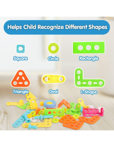 WOOPIE Zestaw Pojazdów Klocki Konstrukcyjny 6w1 STEM