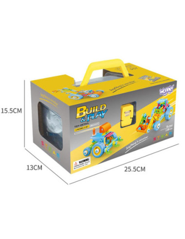 WOOPIE Zestaw Pojazdów Klocki Konstrukcyjny 6w1 STEM