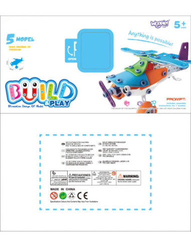 WOOPIE Zestaw Pojazdów Klocki Konstrukcyjne 5w1 STEM