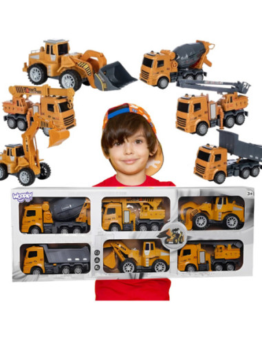 WOOPIE Zestaw Auta Budowlane 6w1