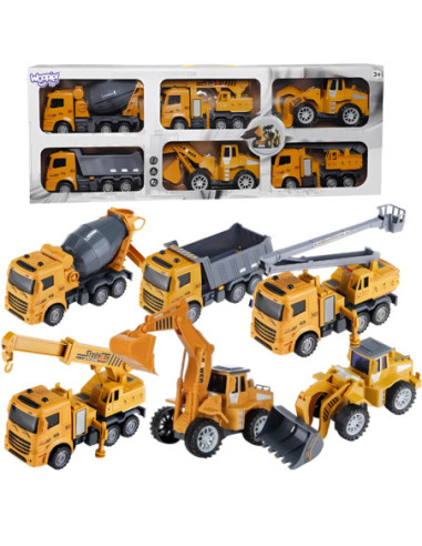 WOOPIE Zestaw Auta Budowlane 6w1