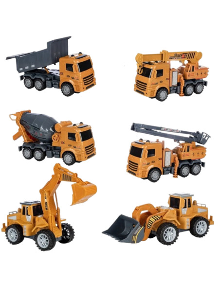 WOOPIE Zestaw Auta Budowlane 6w1