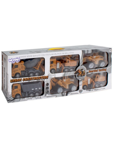 WOOPIE Zestaw Auta Budowlane 6w1