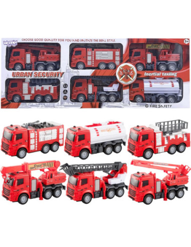 WOOPIE Zestaw Auta Straż Pożarna 6w1