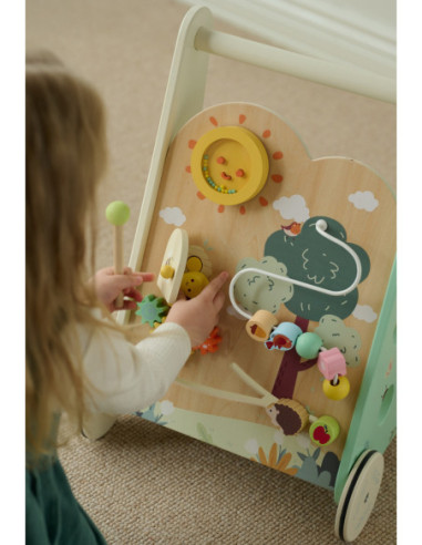 Classic World Drewniany Pchacz Multifunkcyjny 8w1 "Leśny Chodzik"