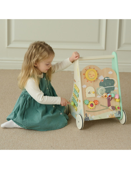 Classic World Drewniany Pchacz Multifunkcyjny 8w1 "Leśny Chodzik"