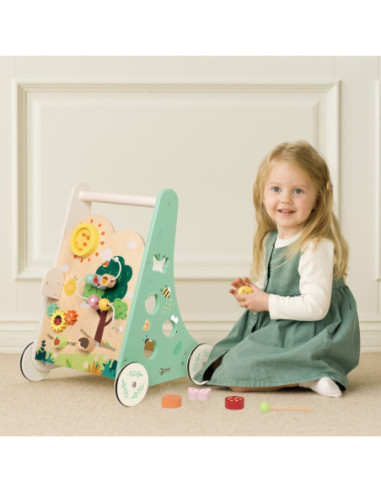 Classic World Drewniany Pchacz Multifunkcyjny 8w1 "Leśny Chodzik"