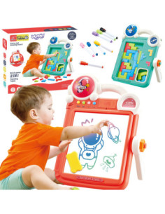 WOOPIE Dwustronna Tablica do Rysowania Gra Tetris 2w1 Pomarańczowa