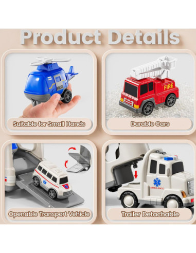 Duży Zestaw Ratunkowy Ciężarówka+4 Auta