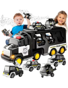 WOOPIE Road Tow Truck Set of 5 Cars - Police