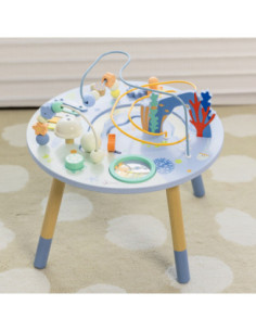 CLASSIC WORLD Drewniany Stolik Aktywności "Morskie Życie" Muzyczno Edukacyjny 2