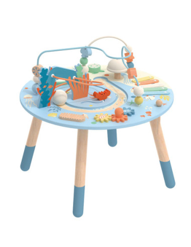 CLASSIC WORLD Drewniany Stolik Aktywności "Morskie Życie" Muzyczno Edukacyjny