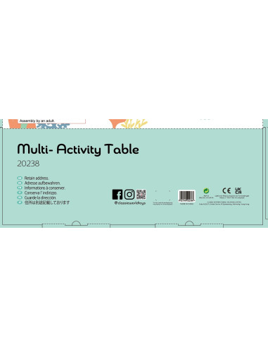 CLASSIC WORLD Drewniany Stolik Aktywności "Morskie Życie" Muzyczno Edukacyjny