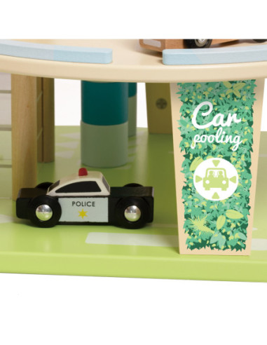 CLASSIC WORLD Drewniany 3 Poziomowy Garaż XL z Windą "Eko Strefa"