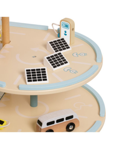 CLASSIC WORLD Drewniany 3 Poziomowy Garaż XL z Windą "Eko Strefa"