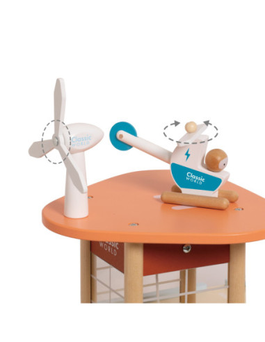 CLASSIC WORLD Drewniany 3 Poziomowy Garaż XL z Windą "Eko Strefa"