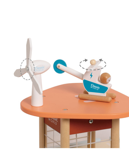 CLASSIC WORLD Drewniany 3 Poziomowy Garaż XL z Windą "Eko Strefa"