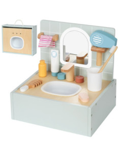 TOOKY TOY Toilet Bathroon Toaleta Drewniana Łazienka z Akcesoriami