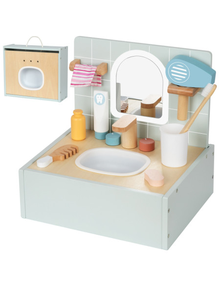 TOOKY TOY Toilet Bathroon Toaleta Drewniana Łazienka z Akcesoriami