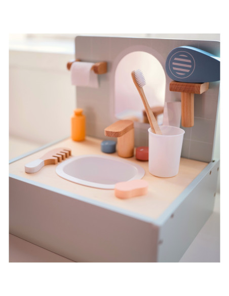 TOOKY TOY Toilet Bathroon Toaleta Drewniana Łazienka z Akcesoriami