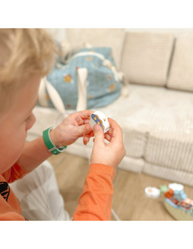TOOKY TOY Śpiący Księżyc Balansująca Układanka Drewniana Nawlekanka Montessori