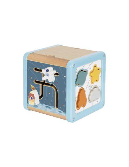 TOOKY TOY Drewniana Kostka Aktywności Kosmos Sorter Labirynt
