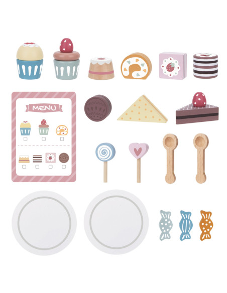 TOOKY TOY Patera Słodkości Drewniany Stojak Babeczki Ciasta