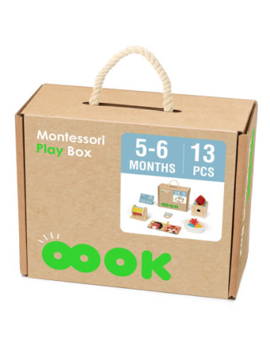 TOOKY TOY Box Pudełko XXL Montessori Edukacyjne 6w1 Sensoryczne5-6 Mies