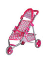 WOOPIE Trójkołowa Spacerówka Wózek dla Lalek Serce Róż