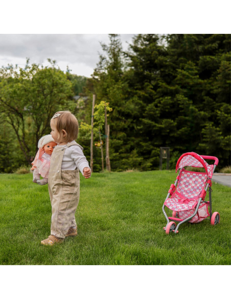 WOOPIE Trójkołowa Spacerówka Wózek dla Lalek Serce Róż