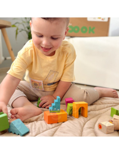 TOOKY TOY Box Pudełko XXL Montessori Edukacyjne 7w1 Sensoryczne 22-24 Mies