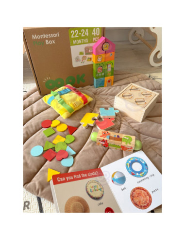 TOOKY TOY Box Pudełko XXL Montessori Edukacyjne 7w1 Sensoryczne 22-24 Mies