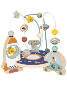 TOOKY TOY Drewniana Rakieta Pętla Motoryczna Labirynt