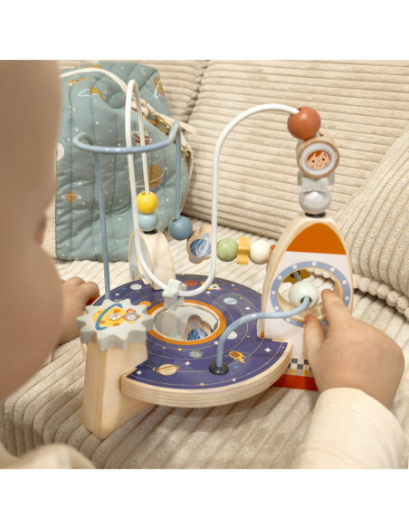 TOOKY TOY Drewniana Rakieta Pętla Motoryczna Labirynt
