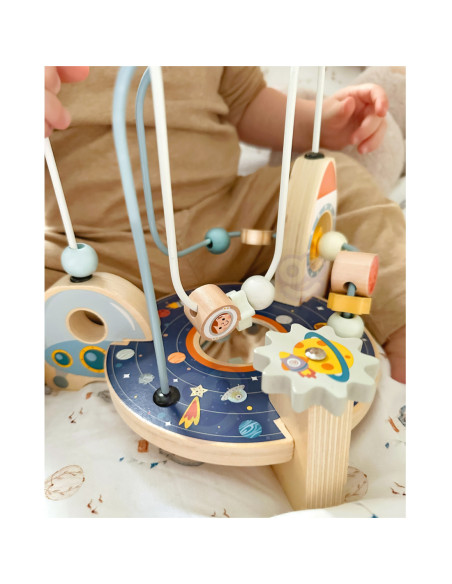 TOOKY TOY Drewniana Rakieta Pętla Motoryczna Labirynt