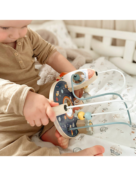 TOOKY TOY Drewniana Rakieta Pętla Motoryczna Labirynt