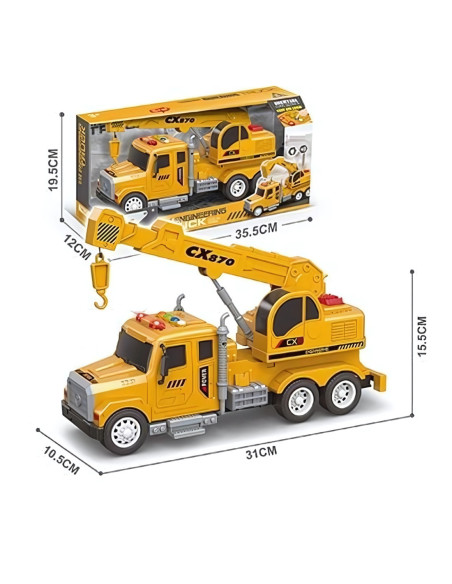 WOOPIE Interaktywny Dźwig z Ruchomym Hakiem Ciężarówka 1:14
