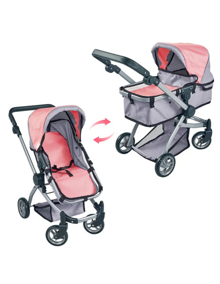 WOOPIE ROYAL Wózek dla Lalek 2w1 Gondola Spacerówka Regulacja