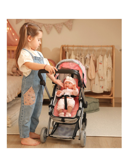 WOOPIE ROYAL Wózek dla Lalek 2w1 Gondola Spacerówka Regulacja
