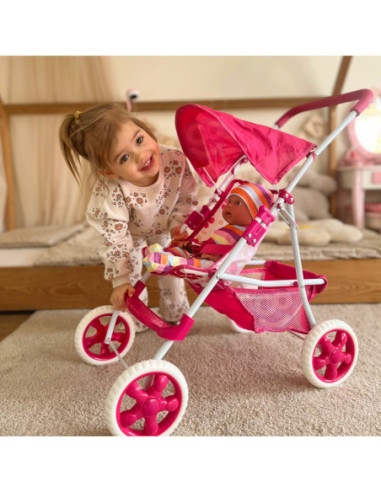 WOOPIE ROYAL Wózek dla Lalek Spacerówka w Kwiaty