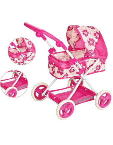 WOOPIE ROYAL Wózek dla Lalek Głęboki Regulowana Rączka