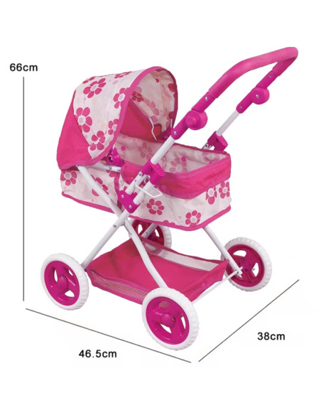 WOOPIE ROYAL Wózek dla Lalek Głęboki Regulowana Rączka