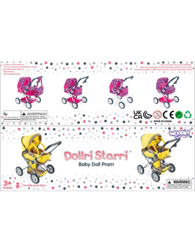 WOOPIE ROYAL Wózek dla Lalek Głęboki Regulowana Rączka