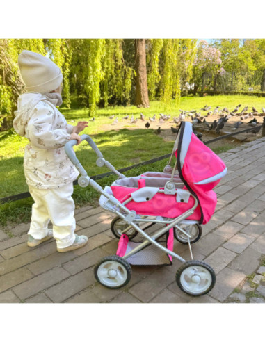 WOOPIE ROYAL Wózek dla Lalek 4w1 Nosidełko Regulacja