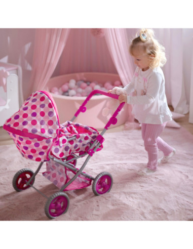WOOPIE ROYAL Wózek dla Lalek 4w1 Nosidełko Blokowane Kółka
