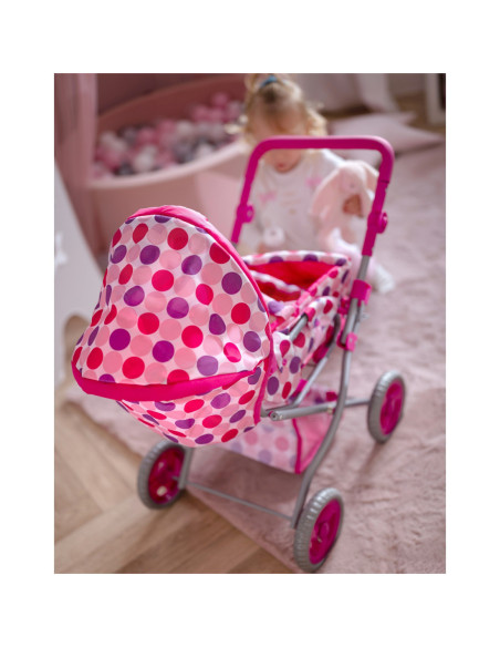 WOOPIE ROYAL Wózek dla Lalek 4w1 Nosidełko Blokowane Kółka