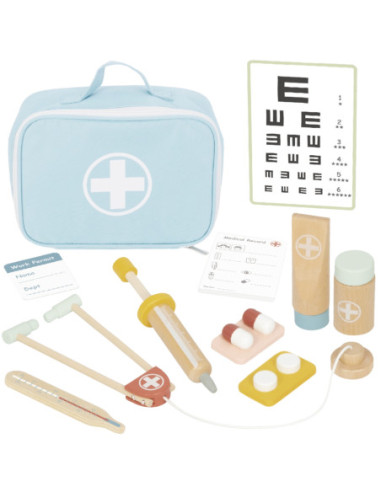 TOOKY TOY Drewniany Zestaw Małego Lekarza Doktora w Walizce z Akcesoriami