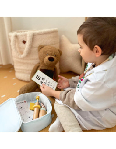 TOOKY TOY Drewniany Zestaw Małego Lekarza Doktora w Walizce z Akcesoriami