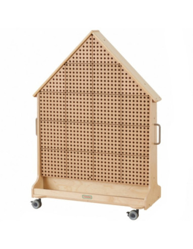 MASTERKIDZ Drewnania Tablica STEM Wolnostojąca XXL w Kształcie Domu