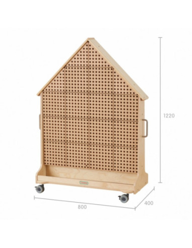 MASTERKIDZ Drewnania Tablica STEM Wolnostojąca XXL w Kształcie Domu